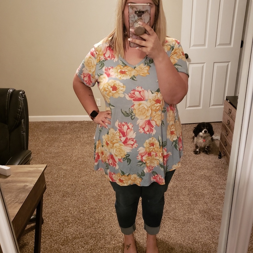 Floral Tunic Shirt 2XL